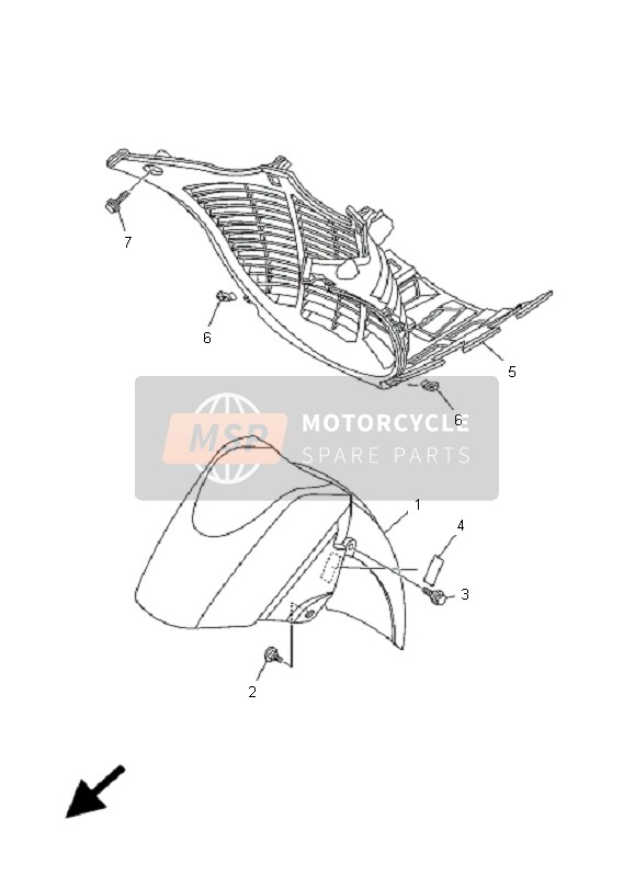 Yamaha XP500 T-MAX 2007 Fender for a 2007 Yamaha XP500 T-MAX